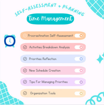 Preview of Time Management Self-Assessment + Planning Worksheet