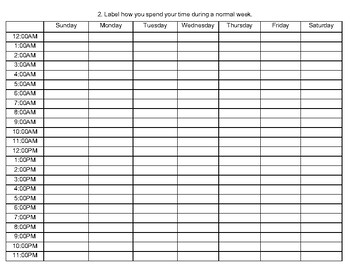 Time Management Worksheet by The Sucos | TPT