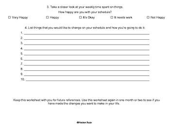 Time Management Worksheet by The Sucos | Teachers Pay Teachers