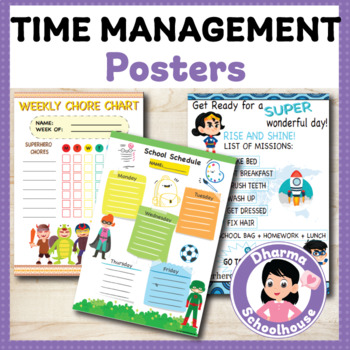 Preview of Time Management for Kids (Superhero Theme)