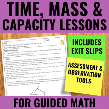 Preview of Time, Mass, and Capacity Lessons | Differentiated | 2020 Ontario Math and CCSS