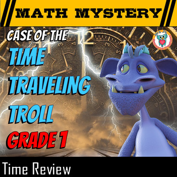Preview of Time Math Mystery 1st Grade Worksheets Read & Write Time (O'Clock and Half Past)