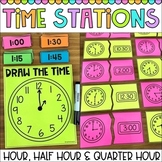 Time Math Stations - Hour, Half Hour and Quarter Hour