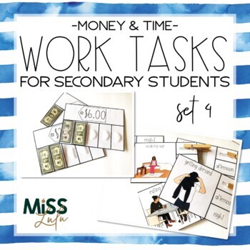 Preview of Time & Money Independent Work Tasks for Older Students