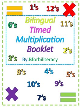 Preview of CCSS BILINGUAL MATH: MULTIPLICATION BOOKLET WITH PROGRESS MONITORING!