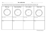 Time - My daily routine worksheet (Time Worksheet)