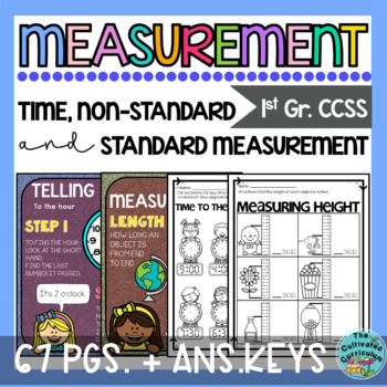 Preview of Time Non-Standard & Standard Measurement First Grade