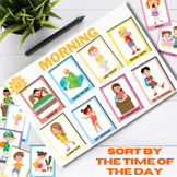 Time Of The Day 32 Flashcards to Learn Sorting By Time Spe