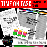 Time On Task Observation Form