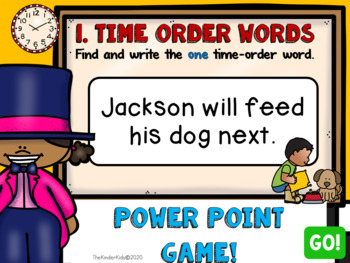 Preview of Time Order Words PowerPoint Game