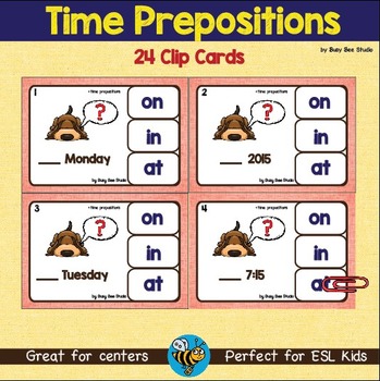 Time Prepositions in, at) Task by Busy Bee | TPT