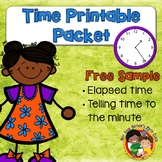 Telling Time and Elapsed Time Free Sample