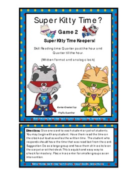 Preview of Time: Quarter Past and Quarter Till Super Kitty Heros Set 2