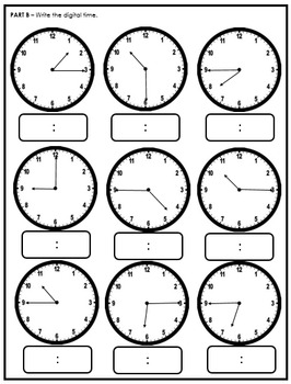 time quiz for grade 1 and grade 2 by leanne howse tpt