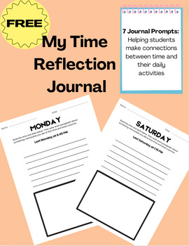 Time Reflection Journal | SEL | Math | Creative Writing by Merry K ...