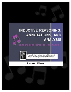 Preview of "Time" SONG-teaching annotation,inductive reasoning,literary analysis