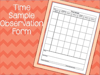 Preview of Time Sample Observation Form