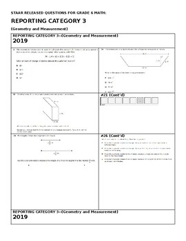 Preview of Time Saver: 6th Grade Math STAAR Prep: Questions  by Reporting Categories