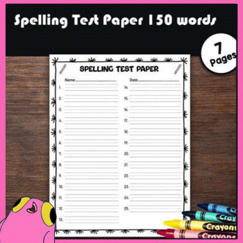 Preview of Time-Saving Spelling Test Papers (25 Words/Page) - Grades 2-4