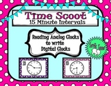 Time Scoot - Reading Analog Clocks to 15 Minute Intervals