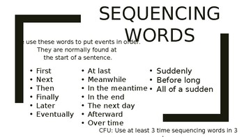 time sequence words
