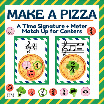 Preview of Time Signature Pizza Matching Activity: Centers or Individual Work (Gen. Music)