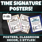 Time Signature Posters/ Anchor Charts in 3 Styles!!