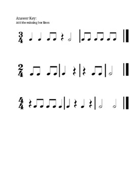 Time Signatures and Bar Lines by MusicallyDiana | TPT