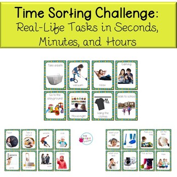 Preview of Time Sorting Challenge: Real life tasks in seconds, minutes and hours