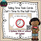 Time Task Cards Set 1: Time to the Half Hour: 1st Grade CC: Tell and Write Time