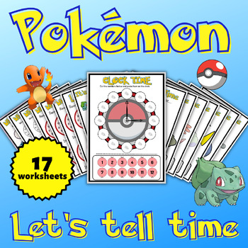 Preview of Time-Telling Fun with Pokémon: 17 Interactive Worksheets!