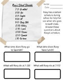 Time Telling Worksheets: Using a Schedule 2 (5 pages)
