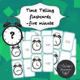 Time Telling flashcards  -five minute