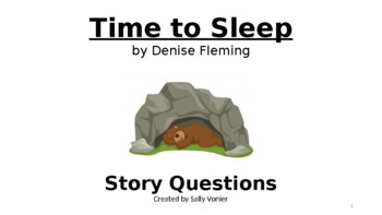 Preview of Time To Sleep adapted books and story questions