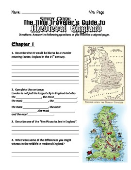 Preview of Time Travelers Guide to Medieval England Study Guide