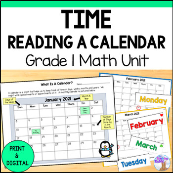 Preview of Time Unit - Grade 1 Math (Ontario) - Reading a Calendar