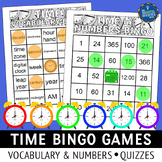 Time Vocabulary Math Bingo Games
