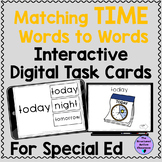 Time Word Matching Digital Task Cards for Special Educatio