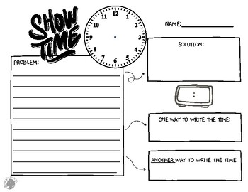 Preview of Time Word Problem Blank Worksheet