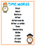 Free - Time Words Poster - Recount Writing