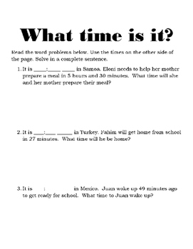 time zone problem solving questions