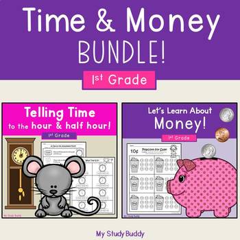 Preview of Time and Money Bundle for First Grade