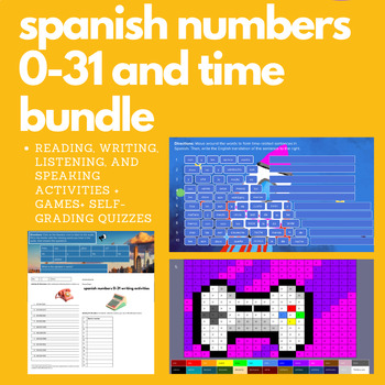 Preview of Time and Numbers 0-31 Bundle (Spanish 1)