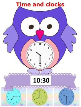 Preview of Owl Time and clocks PowerPoint presentation End of the Year Activities