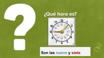 Preview of Time in Spanish (La Hora) - Review and Practice Slides
