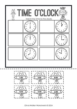 time o clock and half past worksheets printables digital analogue