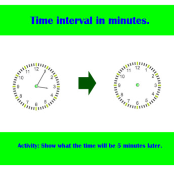 Preview of Time intervals in minutes - Show what the time will be.