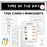 Time of Day Task Card and Worksheets Printable for Kindergarten