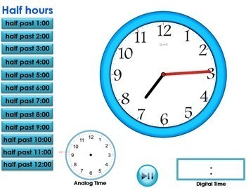 1 worksheets grade math clock for Clock Digital  Analog     Telling  and 3D TpT Interactive Time