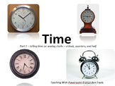 Time part 1 - o'clock, half, quarter - Teaching With Powerpoint